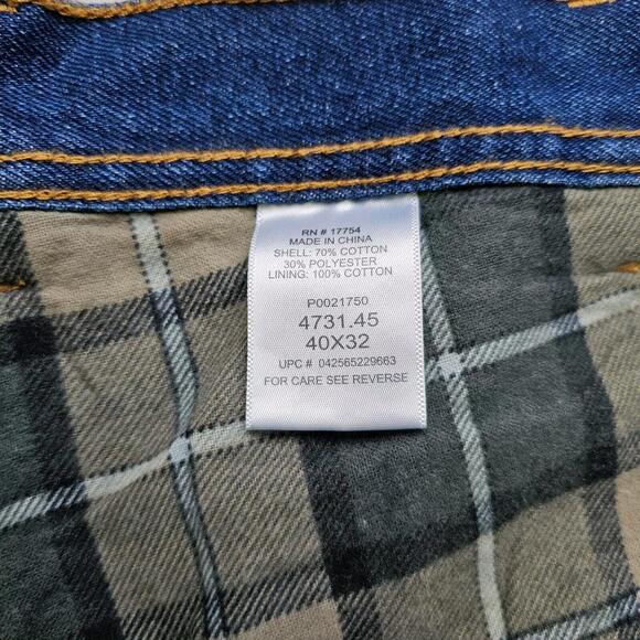 NEW - Key Flannel Lined Men’s Jeans 42x32 Outdoor Winter Hunting Camping - Picture 2 of 7